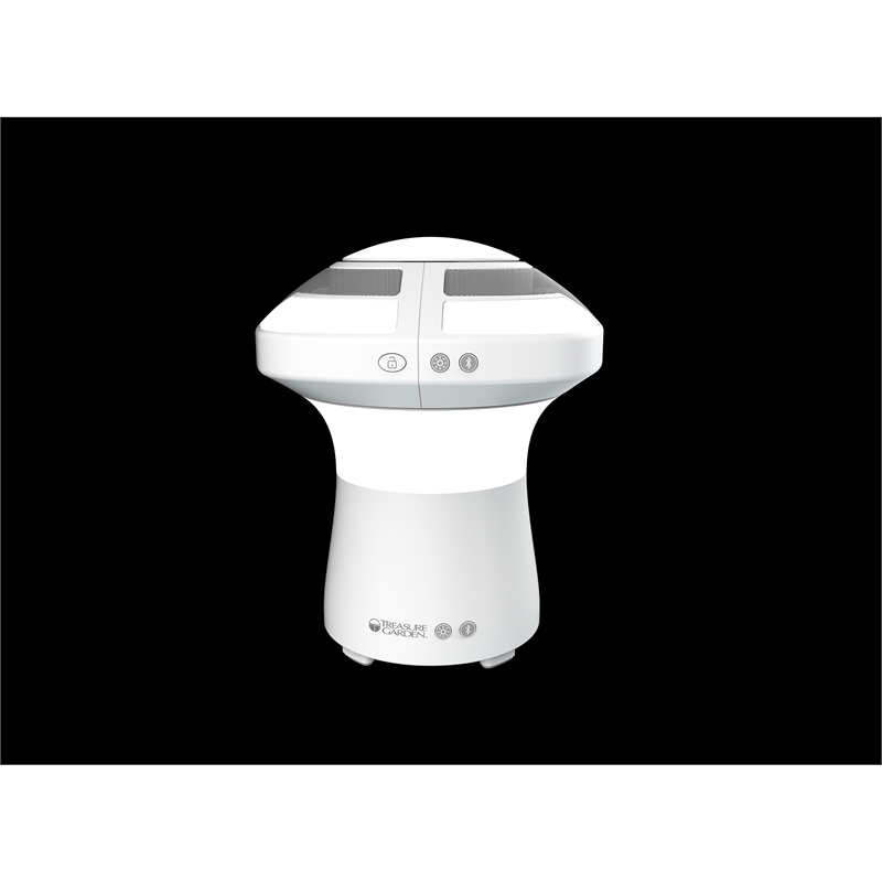 Afuera Living Dual Light & Sound Pod with Bluetooth Speaker in White