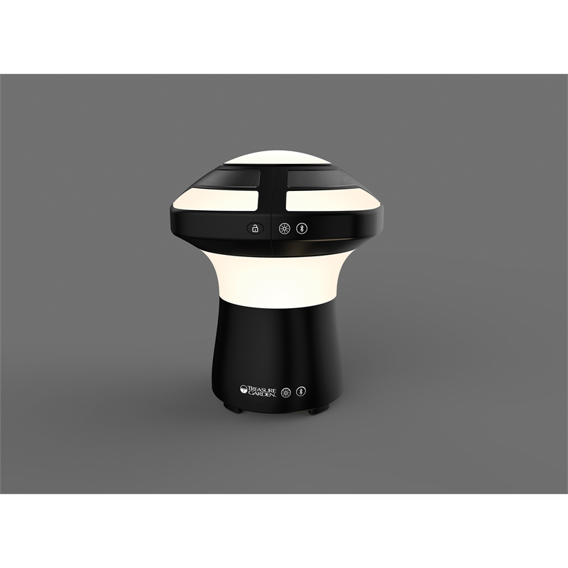 Afuera Living Dual Light & Sound Pod with Bluetooth Speaker in Black