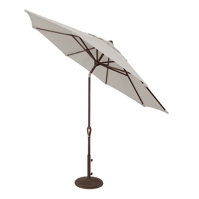 Afuera Living 9' Octagonal Auto Tilt Patio Umbrella in Bronze/Navy