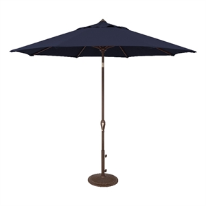 Afuera Living 9' Octagonal Auto Tilt Patio Umbrella in Bronze/Navy