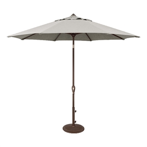 Afuera Living 9' Octagonal Auto Tilt Patio Umbrella in Bronze/Silver