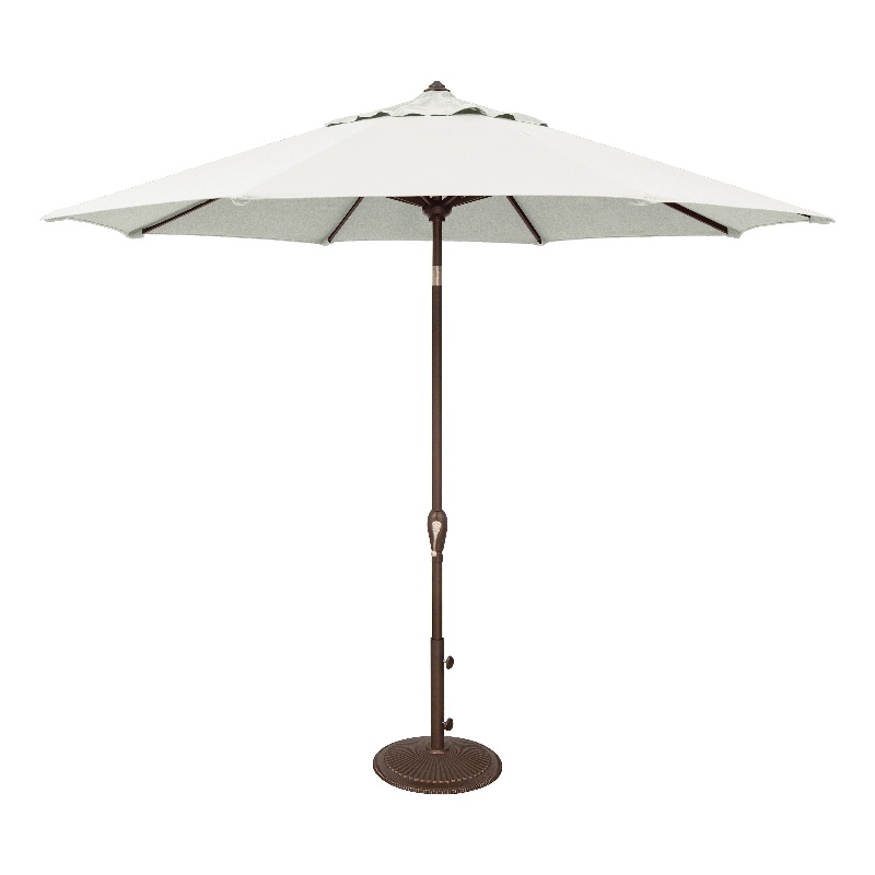 Afuera Living 9' Octagonal Auto Tilt Patio Umbrella in Bronze/Natural