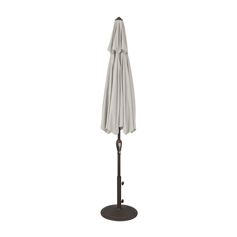 Afuera Living 9' Octagonal Auto Tilt Patio Umbrella in Black/Silver