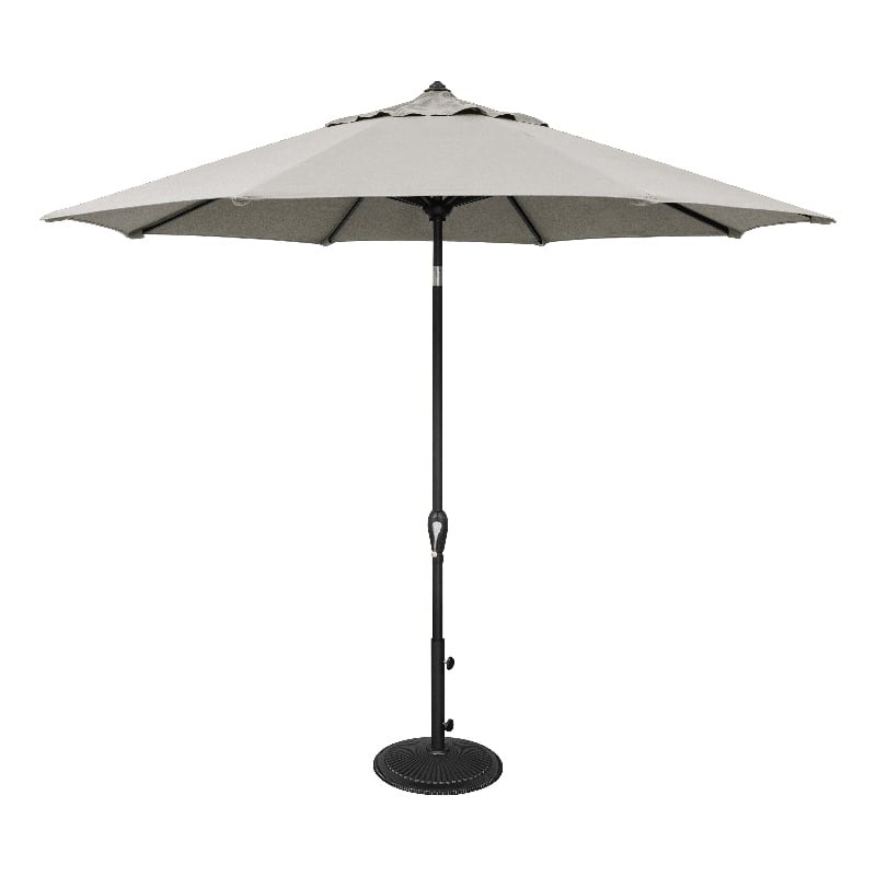 Afuera Living 9' Octagonal Auto Tilt Patio Umbrella in Black/Silver