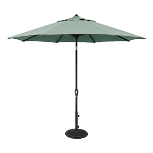 Afuera Living 9' Octagonal Auto Tilt Patio Umbrella in Black/Spa