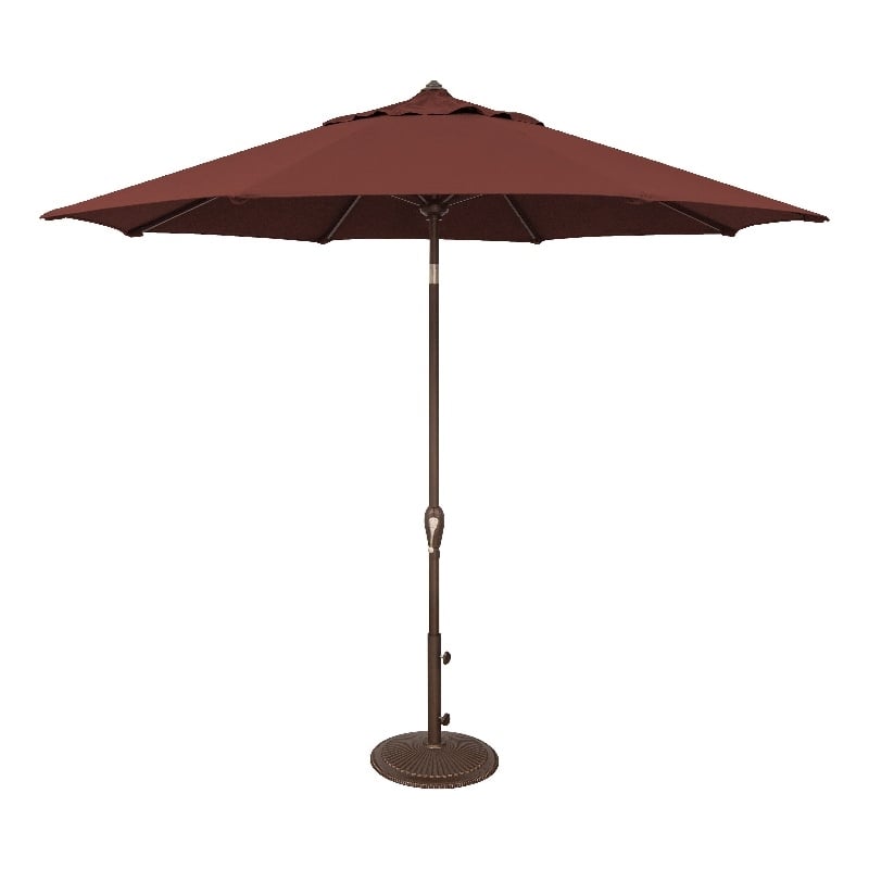 Afuera Living 9' Octagonal Auto Tilt Patio Umbrella in Bronze/Henna