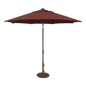 Afuera Living 9' Octagonal Auto Tilt Patio Umbrella in Bronze/Henna