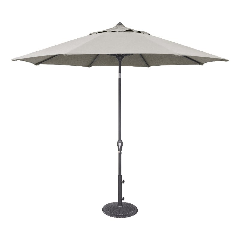 Afuera Living 9' Octagonal Auto Tilt Patio Umbrella in Anthracite/Silver