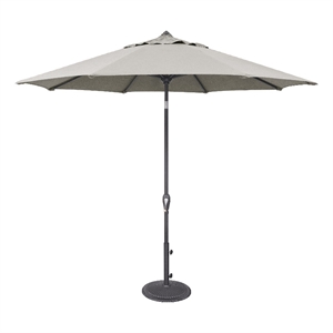 Afuera Living 9' Octagonal Auto Tilt Patio Umbrella in Anthracite/Silver