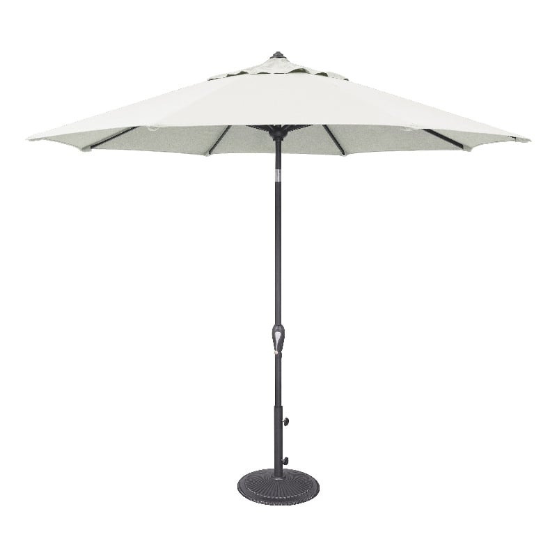 Afuera Living 9' Octagonal Auto Tilt Patio Umbrella in Anthracite/Natural