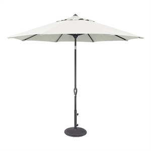 Afuera Living 9' Octagonal Auto Tilt Patio Umbrella in Anthracite/Natural