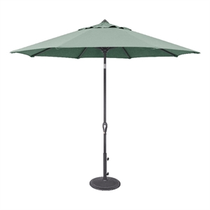 Afuera Living 9' Octagonal Auto Tilt Patio Umbrella in Anthracite/Spa