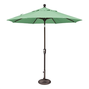 Afuera Living 7.5' Octagon Push Button Tilt Umbrella in Bronze/Spa
