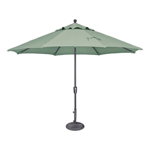 Afuera Living 11' Push Button Tilt Umbrella in Anthracite/Spa