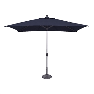 Afuera Living 6.6' x 10' Rectangle Umbrella in Anthracite/Navy