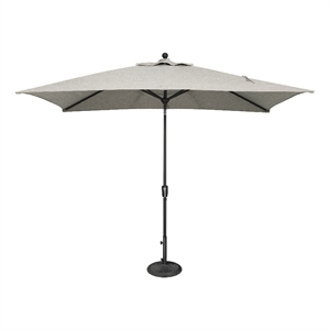 Afuera Living 6.6' x 10' Rectangle Market Umbrella in Black/Silver