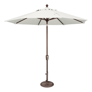 Afuera Living 9' Octagon Push Button Tilt Umbrella in Bronze/Natural