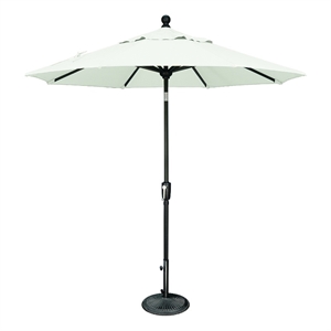 Afuera Living 7.5' Push Button Tilt Umbrella in Black/Natural