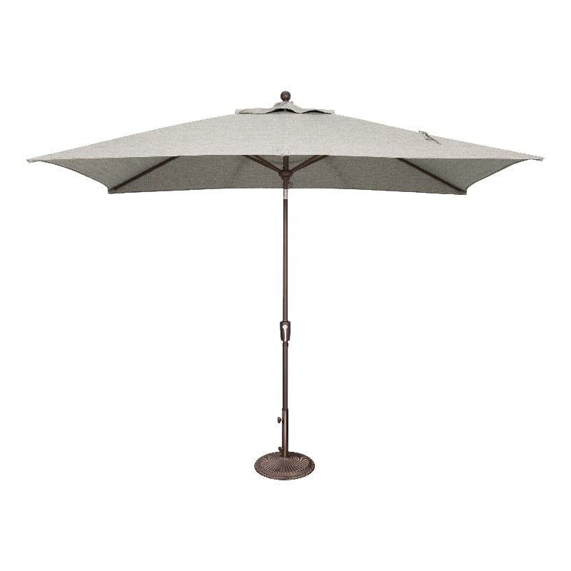 Afuera Living 6.6' x 10' Rectangle Market Umbrella in Bronze/Silver