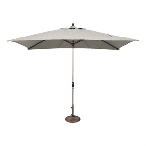 Afuera Living 6.6' x 10' Rectangle Market Umbrella in Bronze/Silver