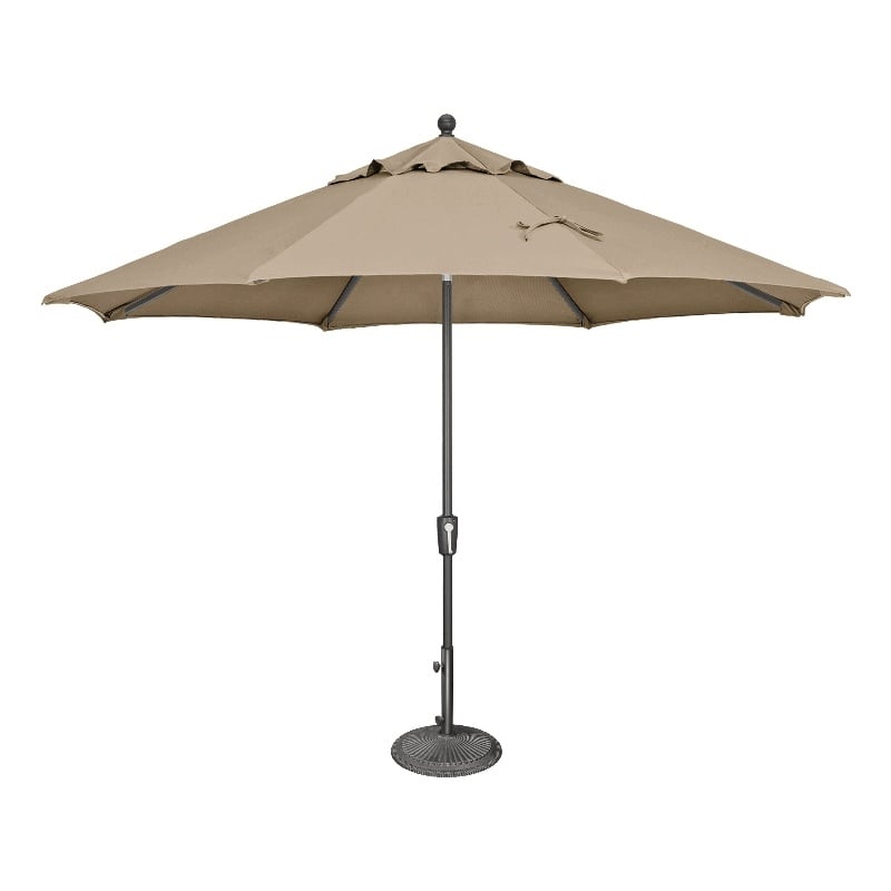 Afuera Living 11' Octagon Push Button Tilt Umbrella in Really Red