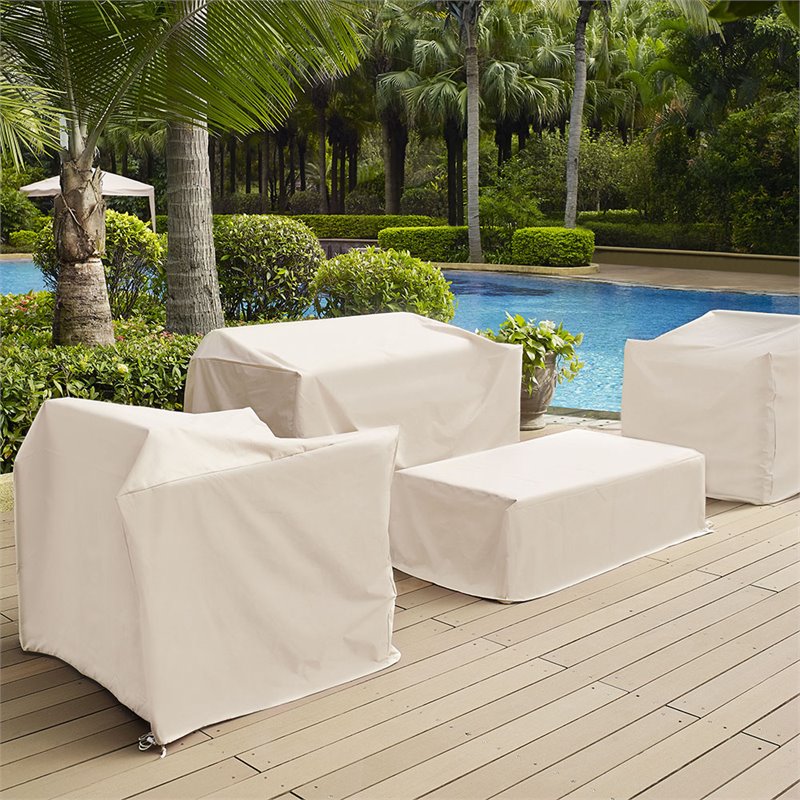 Afuera Living Reinforced Vinyl Outdoor Chair Cover in Tan Finish