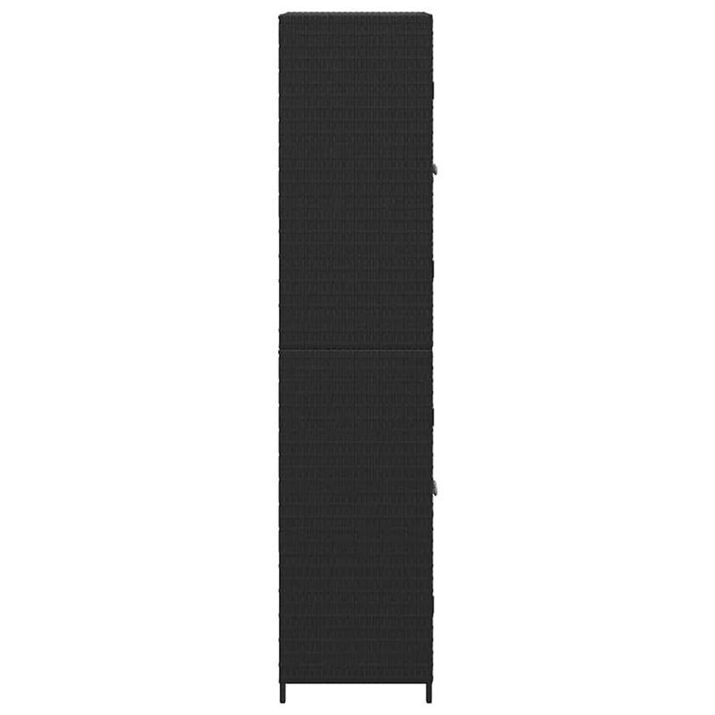 Afuera Living Poly Rattan Garden Storage Cabinet in Black