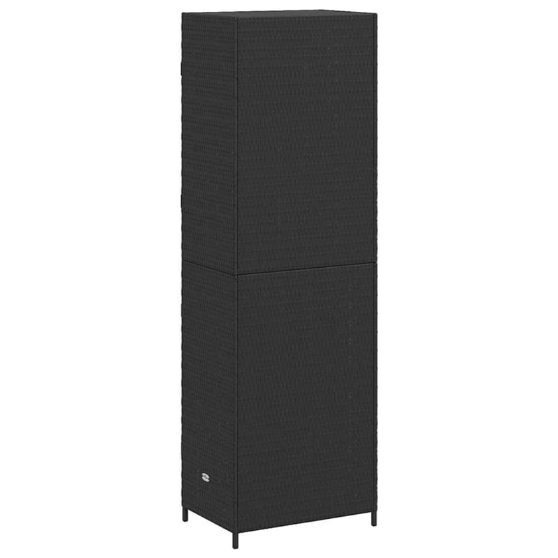 Afuera Living Poly Rattan Garden Storage Cabinet in Black