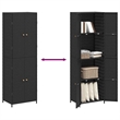 Afuera Living Poly Rattan Garden Storage Cabinet in Black