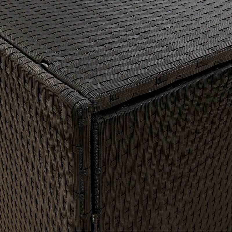 Afuera Living Poly Rattan Garden Storage Cabinet in Black