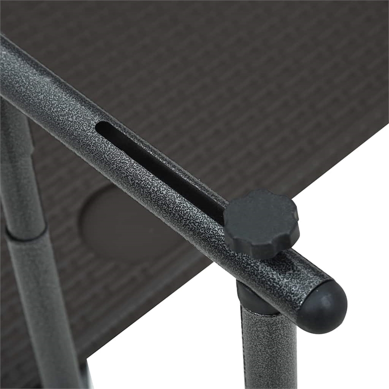 Afuera Living Steel Foldable Balcony Table with Woven Design in Brown