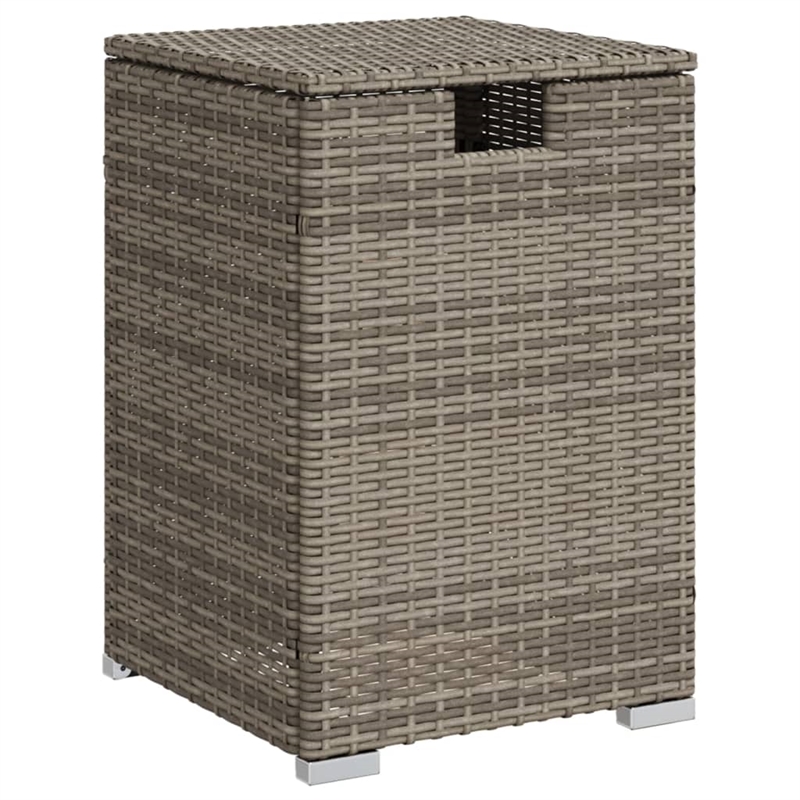 Afuera Living Square Propane Tank Cover Table with Synthetic Rattan