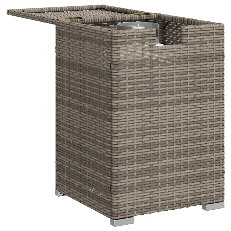 Afuera Living Square Propane Tank Cover Table with Synthetic Rattan