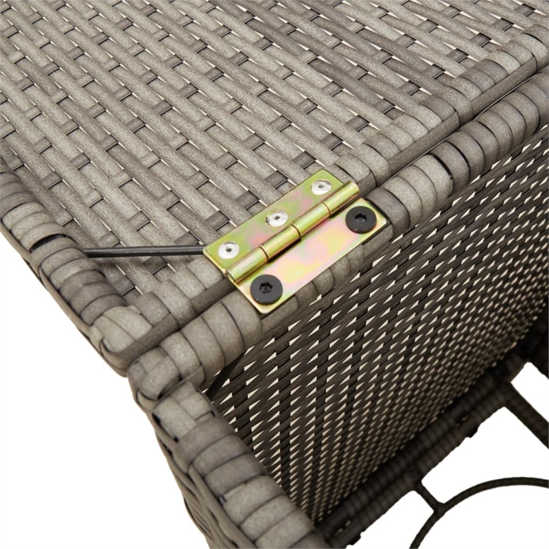 Afuera Living Square Propane Tank Cover Table with Synthetic Rattan