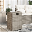 Afuera Living Square Propane Tank Cover Table with Synthetic Rattan