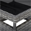 Afuera Living Square 31.5 in Gray Rattan Outdoor Dining Table