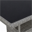 Afuera Living Square 31.5 in Gray Rattan Outdoor Dining Table