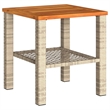 Afuera Living Square Poly Rattan Garden Coffee Table in Beige