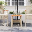 Afuera Living Square Poly Rattan Garden Coffee Table in Beige
