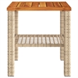 Afuera Living Square Poly Rattan Garden Coffee Table in Beige