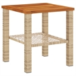 Afuera Living Square Poly Rattan Garden Coffee Table in Beige