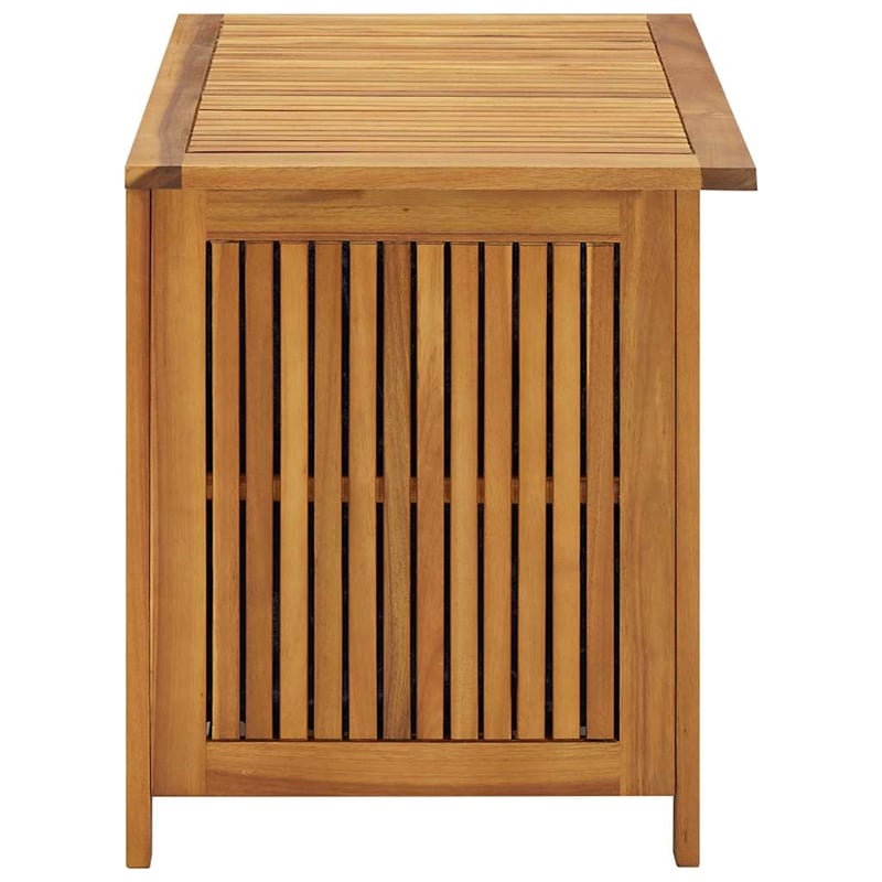Afuera Living Solid Acacia Wood Storage Box in Natural Brown Finish
