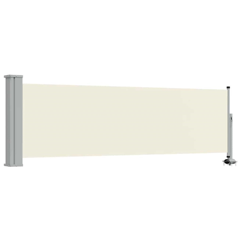 Afuera Living Cream and Grey Retractable Side Awning