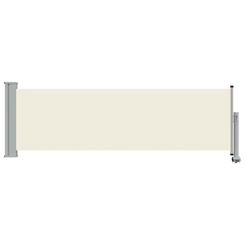 Afuera Living Cream and Grey Retractable Side Awning