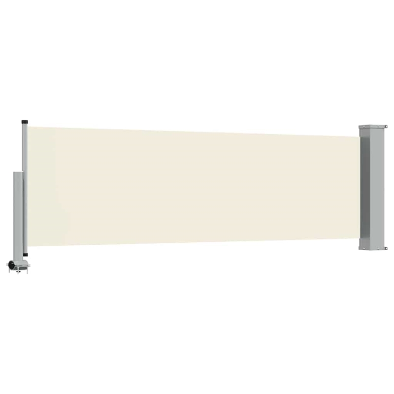 Afuera Living Cream and Grey Retractable Side Awning