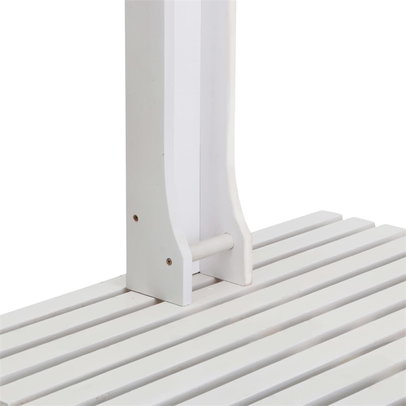 Afuera Living Solid Fir Wood Garden Shower with White Finish