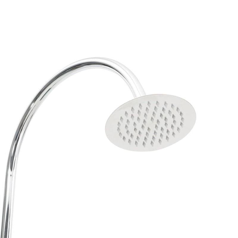 Afuera Living Solid Fir Wood Garden Shower with White Finish