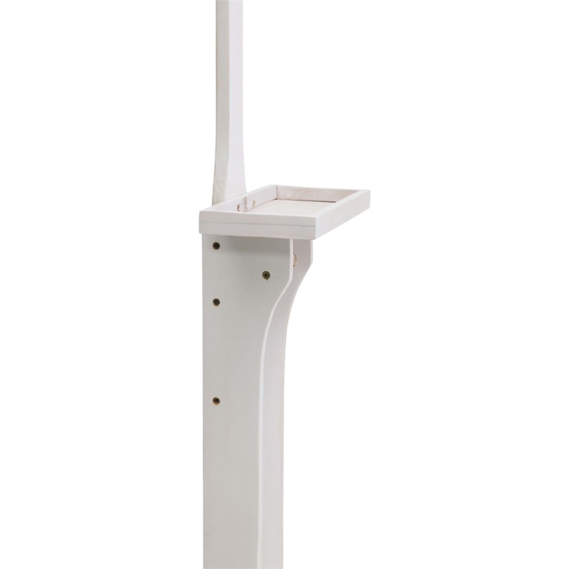 Afuera Living Solid Fir Wood Garden Shower with White Finish
