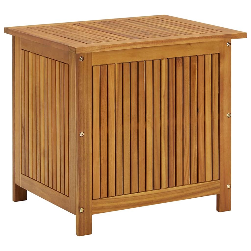 Afuera Living Acacia Wood Storage Box with Rustic Oiled Finish