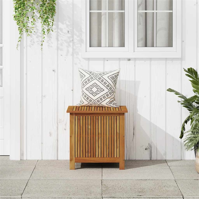 Afuera Living Acacia Wood Storage Box with Rustic Oiled Finish